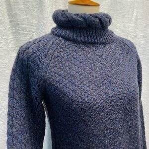 T Tahari Wool Blend Heathered Roll-Neck Sweater